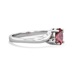 Pink Tourmaline Elegant Swirl 14K White Gold ring R2173