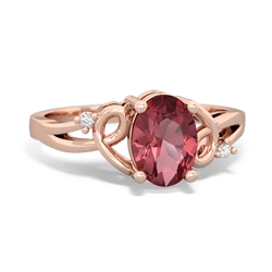 Pink Tourmaline Swirls 14K Rose Gold ring R2347