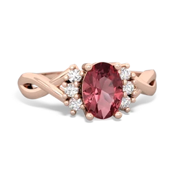 Pink Tourmaline Victorian Twist 14K Rose Gold ring R2497