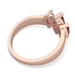 Pink Tourmaline Three Peeks 14K Rose Gold ring R2433