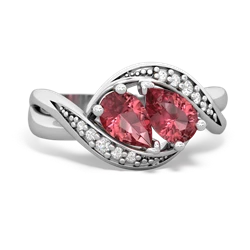 Pink Tourmaline Summer Winds 14K White Gold ring R5342