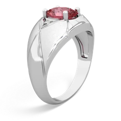 Pink Tourmaline Men's Crossroads 14K White Gold ring R0361