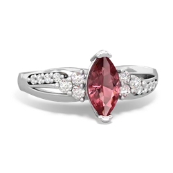 Pink Tourmaline Royal Marquise 14K White Gold ring R2343