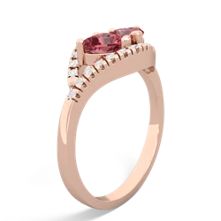 Pink Tourmaline Mother And Child 14K Rose Gold ring R3010