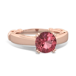 Pink Tourmaline Renaissance 14K Rose Gold ring R27806RD