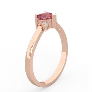Pink Tourmaline Delicate Heart 14K Rose Gold ring R0203