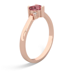 Pink Tourmaline Delicate Heart 14K Rose Gold ring R0203