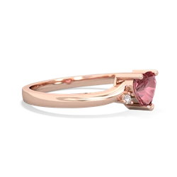 Pink Tourmaline Delicate Heart 14K Rose Gold ring R0203