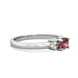 Pink Tourmaline Simply Elegant East-West 14K White Gold ring R2480