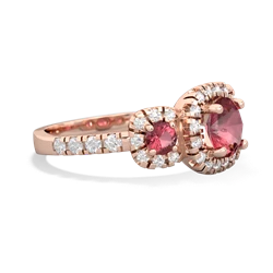 Pink Tourmaline Regal Halo 14K Rose Gold ring R5350