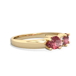 Pink Tourmaline Pear Bowtie 14K Yellow Gold ring R0865