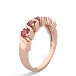 Pink Tourmaline Anniversary Band 14K Rose Gold ring R2089