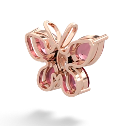 Pink Tourmaline Butterfly 14K Rose Gold pendant P2215