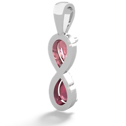 Pink Tourmaline Infinity 14K White Gold pendant P5050