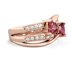 Pink Tourmaline Bowtie 14K Rose Gold ring R2360