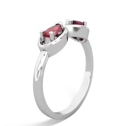 Pink Tourmaline Infinity 14K White Gold ring R5050