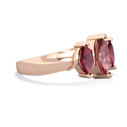 Pink Tourmaline Three Peeks 14K Rose Gold ring R2433