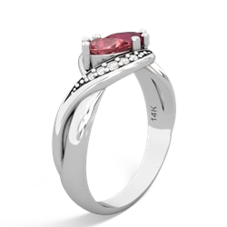 Pink Tourmaline Summer Winds 14K White Gold ring R5342