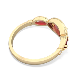 Pink Tourmaline Milgrain Marquise 14K Yellow Gold ring R5700