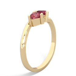 Pink Tourmaline Sweethearts 14K Yellow Gold ring R5260