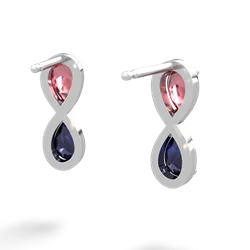 Pink Tourmaline Infinity 14K White Gold earrings E5050