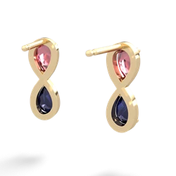 Pink Tourmaline Infinity 14K Yellow Gold earrings E5050