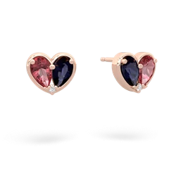 Pink Tourmaline 'Our Heart' 14K Rose Gold earrings E5072