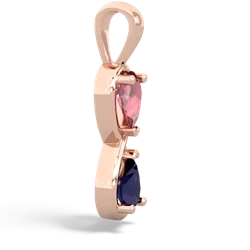 Pink Tourmaline Infinity 14K Rose Gold pendant P5050