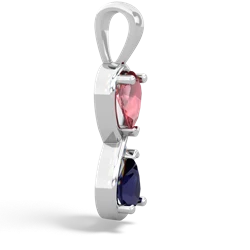 Pink Tourmaline Infinity 14K White Gold pendant P5050