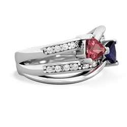 Pink Tourmaline Bowtie 14K White Gold ring R2360