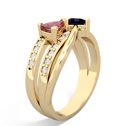 Pink Tourmaline Bowtie 14K Yellow Gold ring R2360