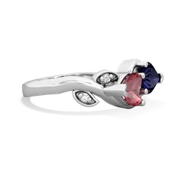 Pink Tourmaline Floral Elegance 14K White Gold ring R5790