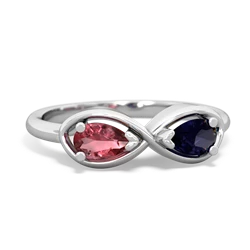 Pink Tourmaline Infinity 14K White Gold ring R5050