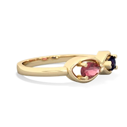 Pink Tourmaline Infinity 14K Yellow Gold ring R5050