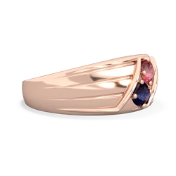 Pink Tourmaline Men's Streamline 14K Rose Gold ring R0460