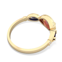 Pink Tourmaline Milgrain Marquise 14K Yellow Gold ring R5700