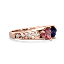 Pink Tourmaline Heart To Heart 14K Rose Gold ring R3342