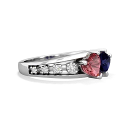 Pink Tourmaline Heart To Heart 14K White Gold ring R3342