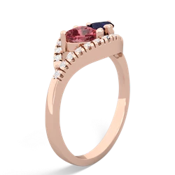 Pink Tourmaline Mother And Child 14K Rose Gold ring R3010