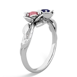 Pink Tourmaline Rose Garden 14K White Gold ring R5510