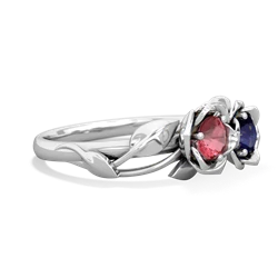 Pink Tourmaline Rose Garden 14K White Gold ring R5510