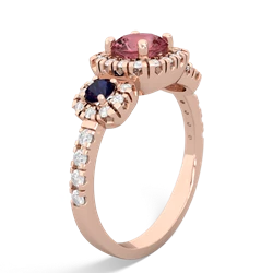 Pink Tourmaline Regal Halo 14K Rose Gold ring R5350