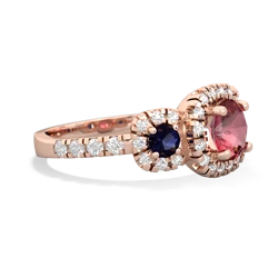 Pink Tourmaline Regal Halo 14K Rose Gold ring R5350