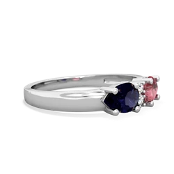 Pink Tourmaline Pear Bowtie 14K White Gold ring R0865