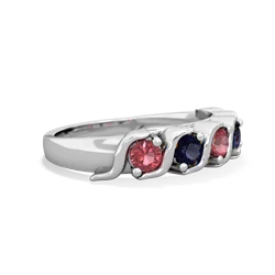 Pink Tourmaline Anniversary Band 14K White Gold ring R2089