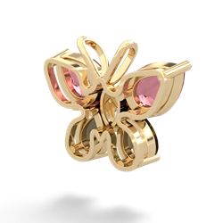 Pink Tourmaline Butterfly 14K Yellow Gold pendant P2215