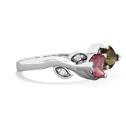 Pink Tourmaline Floral Elegance 14K White Gold ring R5790