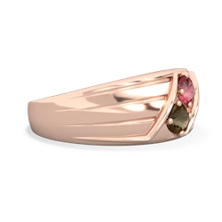 Pink Tourmaline Men's Streamline 14K Rose Gold ring R0460