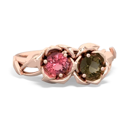 Pink Tourmaline Rose Garden 14K Rose Gold ring R5510