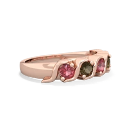 Pink Tourmaline Anniversary Band 14K Rose Gold ring R2089